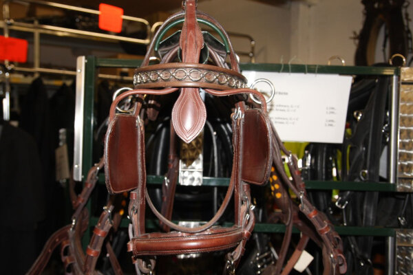 Fine Harness Kopfgestell braun Cob