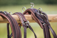 Zweispänner-MXL-Geschirr, schwarz, Full, geschwungen