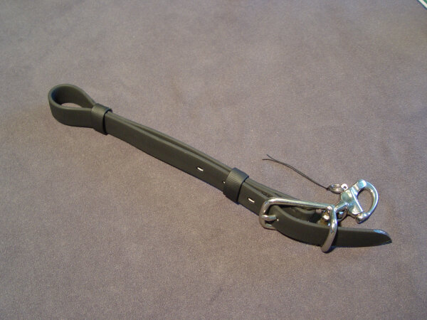 Aufhalter mit Sicherheitsschäkel, NYTECH braun Cob/Großpferd 32 mm