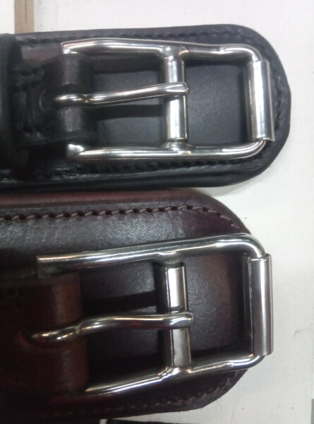 Doppelschnalle für Bauchgurt, Einspänner 25 mm-Edelstahl