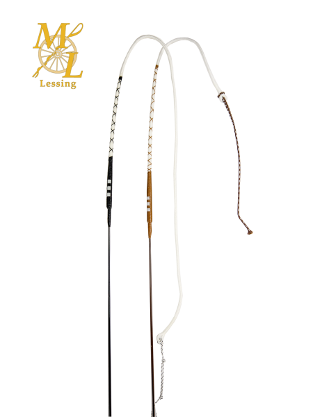 ML-Bogenpeitsche mit Ledergriff schwarz 210cm