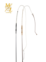 ML-Bogenpeitsche mit Ledergriff schwarz 210cm