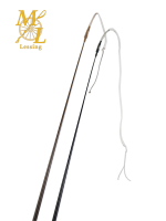 ML-Bogenpeitsche mit Ledergriff schwarz 210cm
