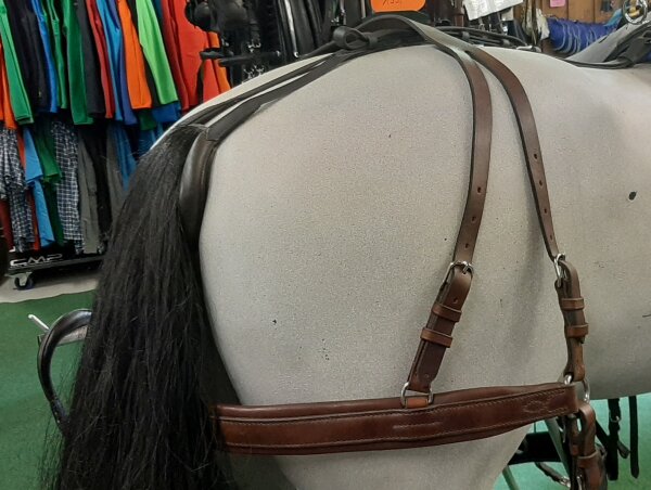 Scherriemen für Hintergeschirr, Paar braun Kleines Kaltblut (CN)