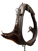 Einspänner Marathonkumt-Geschirr schwarz/orange Großpferd
